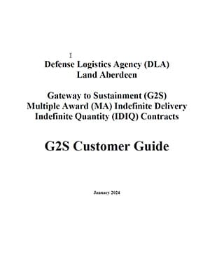 Defense Logistics Agency Gateway to Sustainability Customer Guide